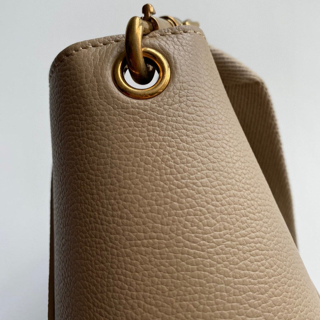 Celine Sangle Seau Bucket 33 Bag Beige Calfskin