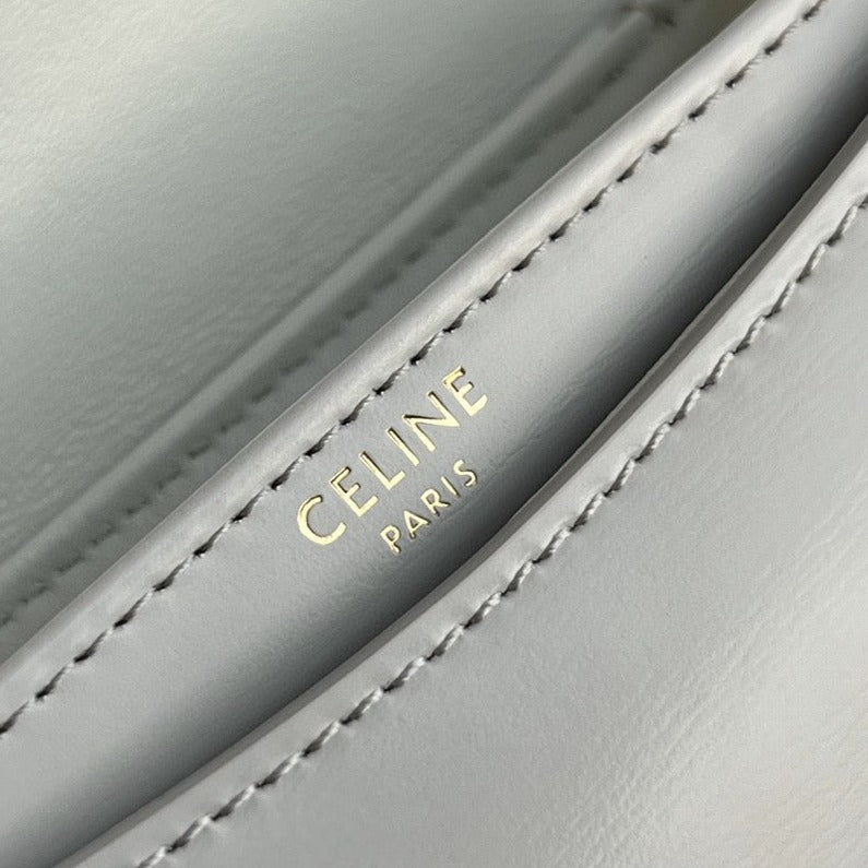 Celine Triomphe 15 White Calfskin Handbag