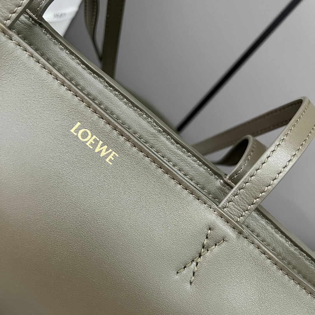 Loewe Puzzle Fold Cropped 39 Bag in Sand Beige Solf Grained Calfskin