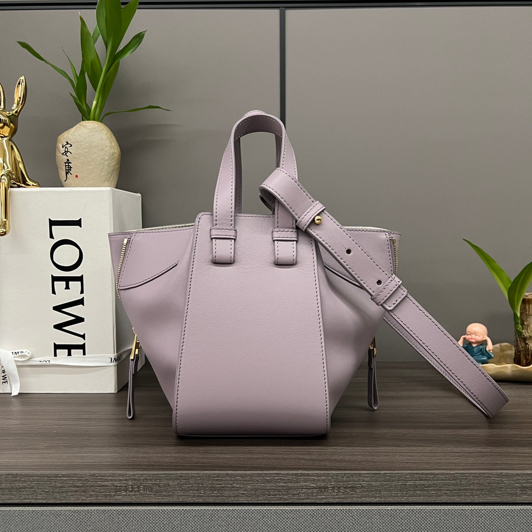 Loewe Mini 20 Hammock Bag in Dusty Pink Calfskin