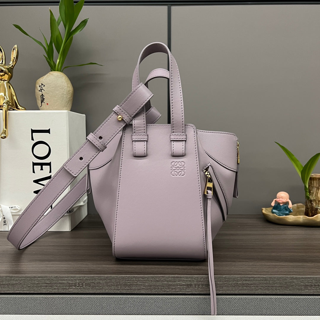 Loewe Mini 20 Hammock Bag in Dusty Pink Calfskin