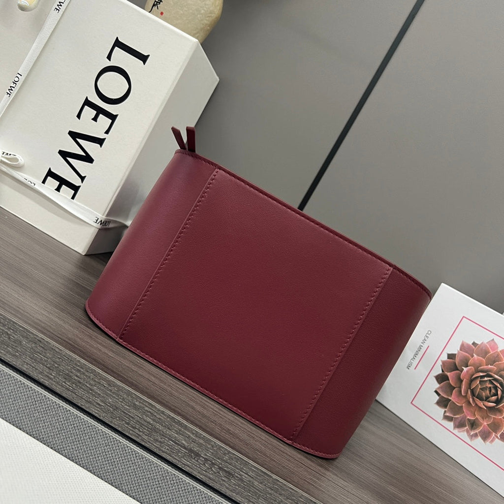 Loewe 20 Hammock Compact Bag in Burgundy Red Calfskin