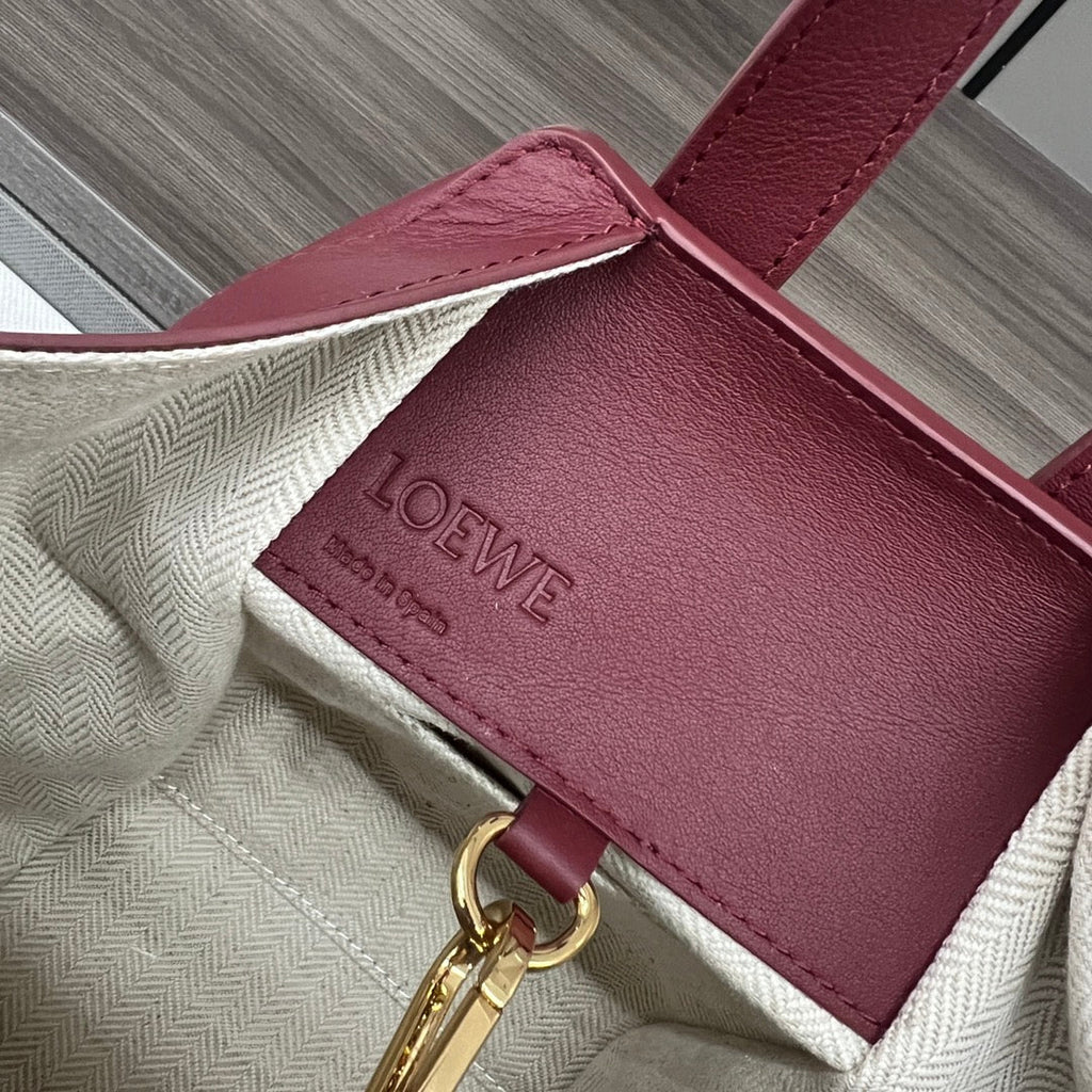 Loewe 20 Hammock Compact Bag in Burgundy Red Calfskin