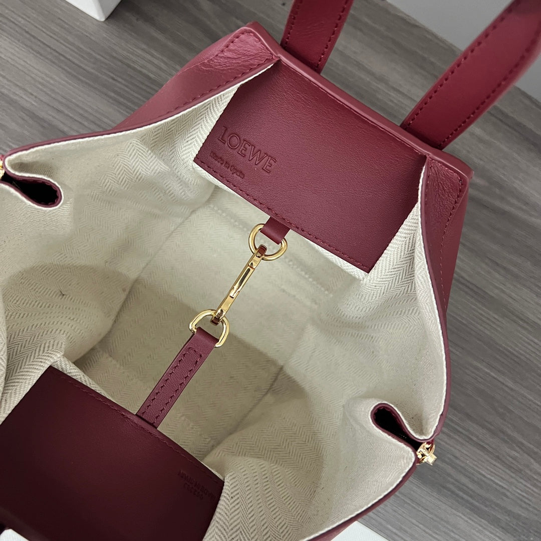 Loewe 20 Hammock Compact Bag in Burgundy Red Calfskin