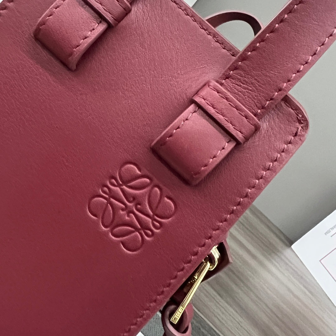 Loewe 20 Hammock Compact Bag in Burgundy Red Calfskin
