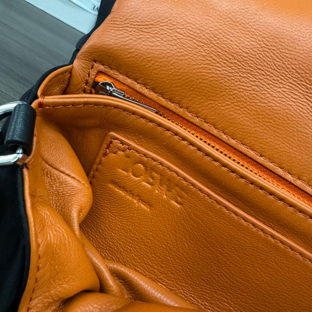 Loewe Mini Puffer Goya 23 Bag in Black Nappa Lambskin