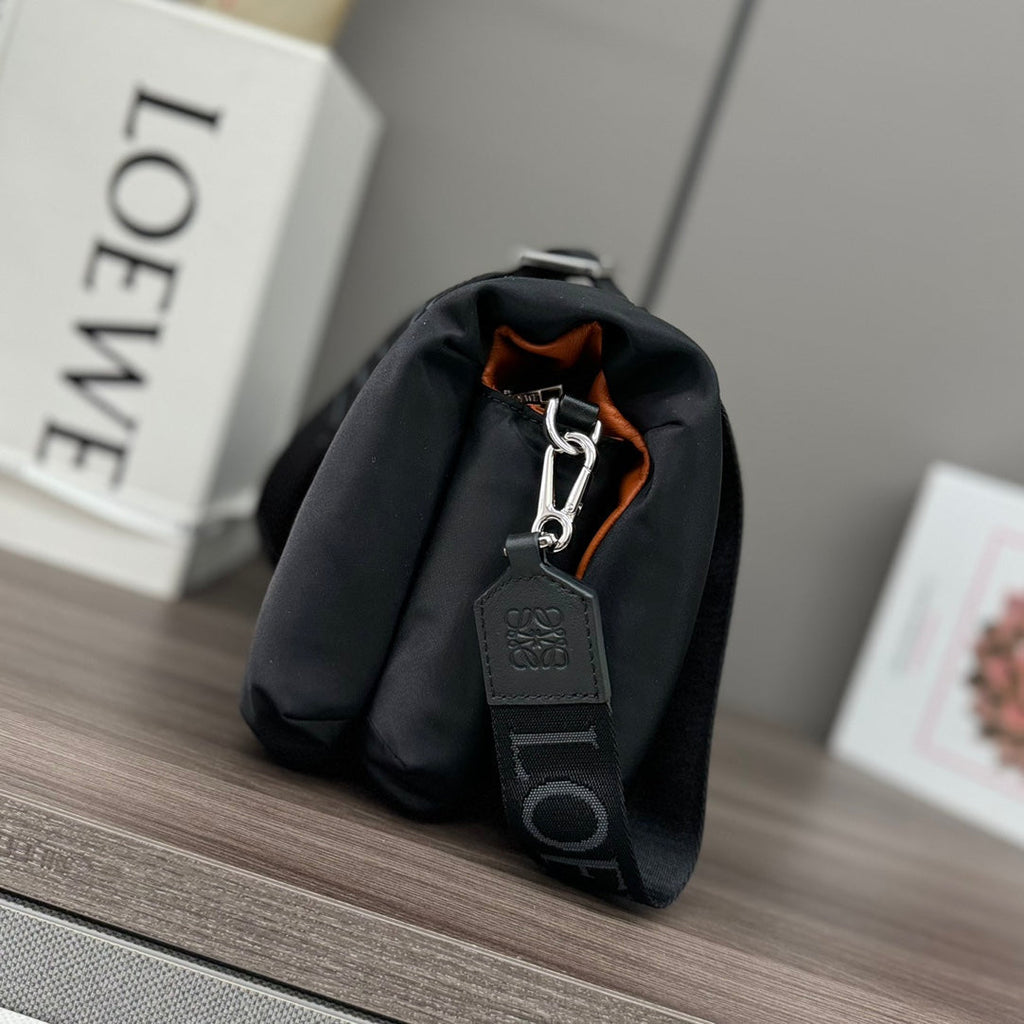 Loewe Mini Puffer Goya 23 Bag in Black Nappa Lambskin