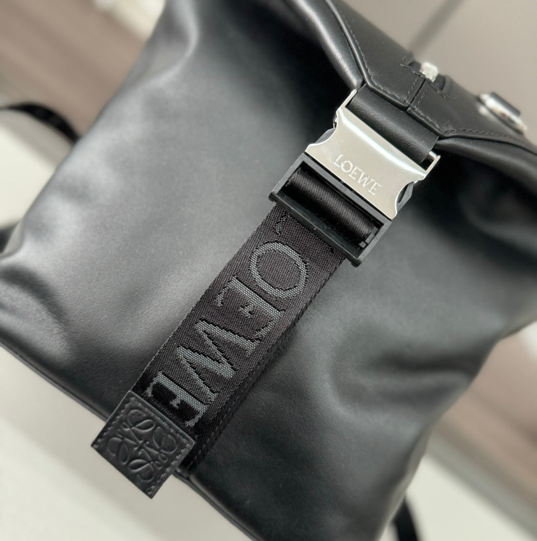Loewe 41 Small Convertible Backpack in Black Classic Calfskin