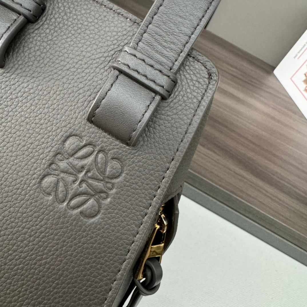 Loewe 20 Hammock Compact Bag in Umber Brown Calfskin