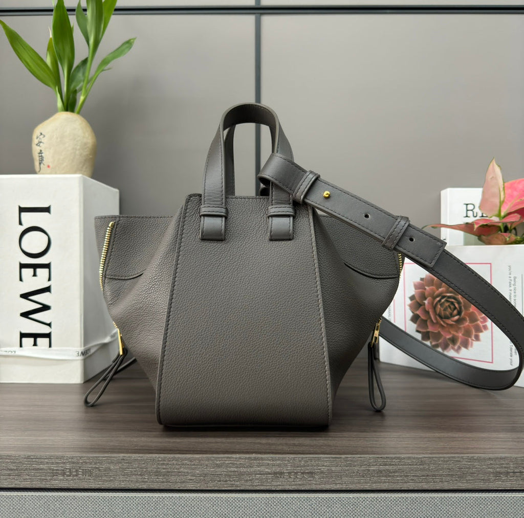 Loewe 20 Hammock Compact Bag in Umber Brown Calfskin
