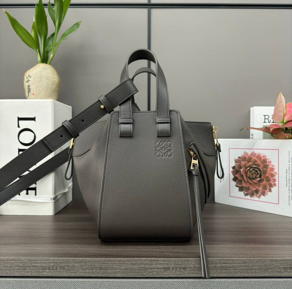 Loewe 20 Hammock Compact Bag in Umber Brown Calfskin