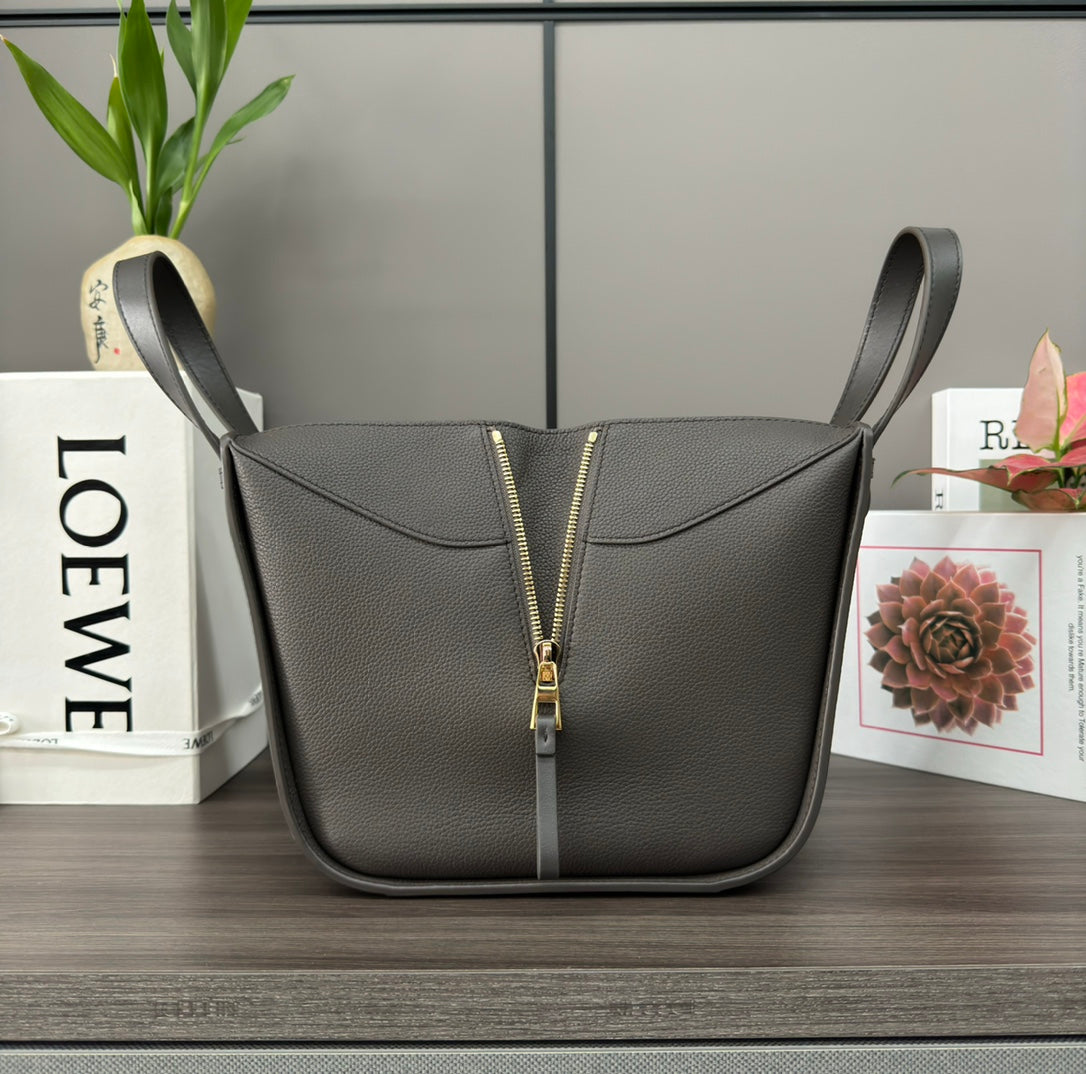 Loewe 20 Hammock Compact Bag in Umber Brown Calfskin
