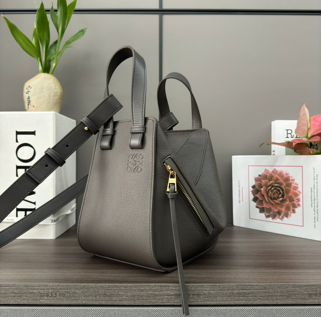 Loewe 20 Hammock Compact Bag in Umber Brown Calfskin