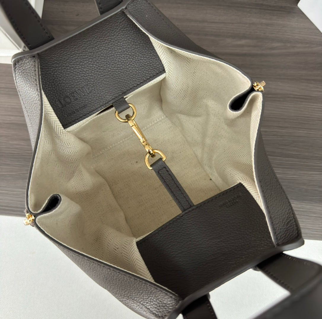 Loewe 20 Hammock Compact Bag in Umber Brown Calfskin