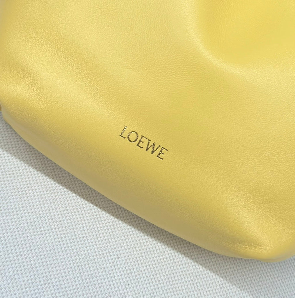 Loewe 23 Flamenco Purse Bucket in Yellow Lambskin