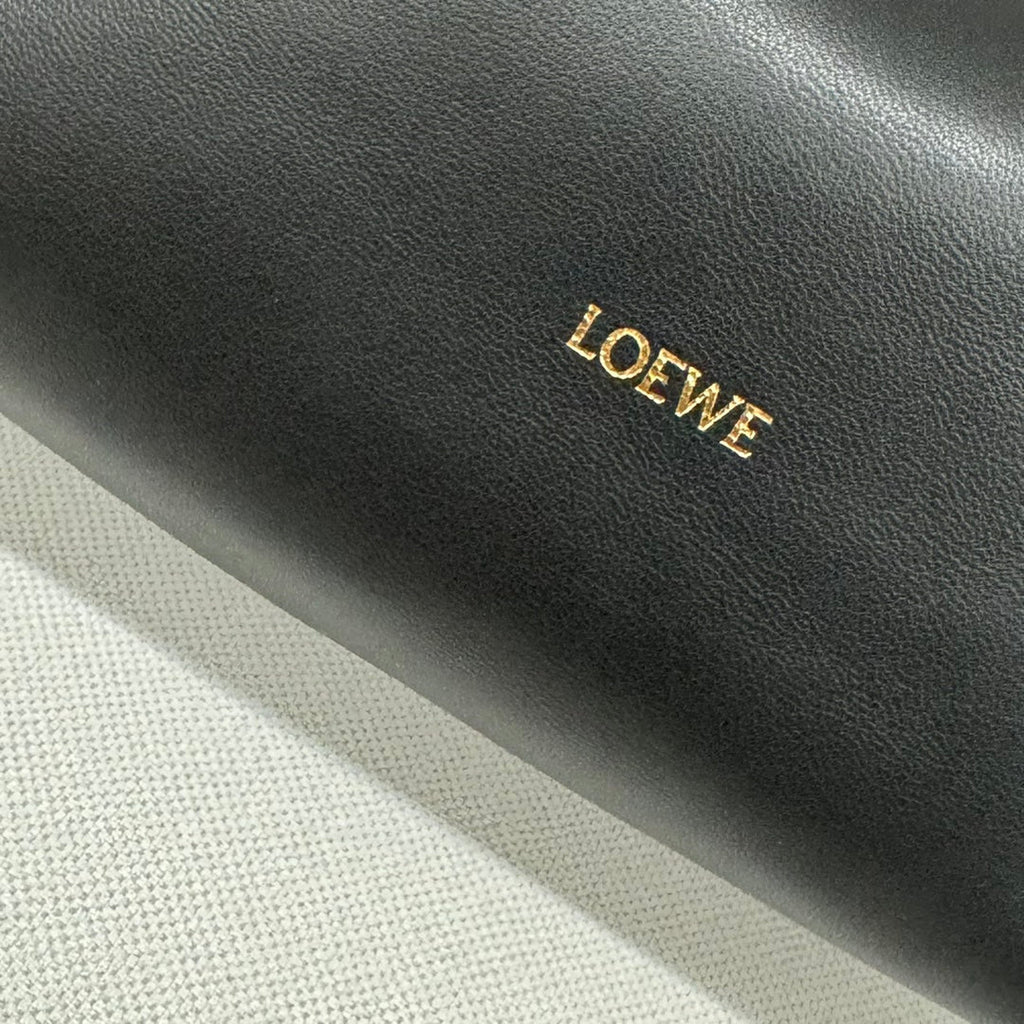 Loewe Medium 30 Flamenco Purse Bucket in Black Lambskin