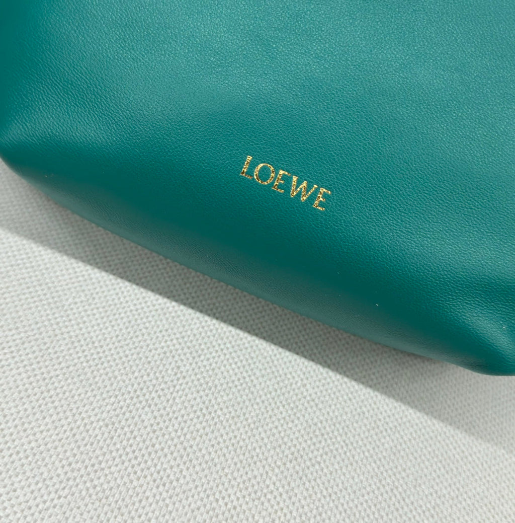 Loewe 23 Flamenco Purse Bucket in Teal Green Lambskin