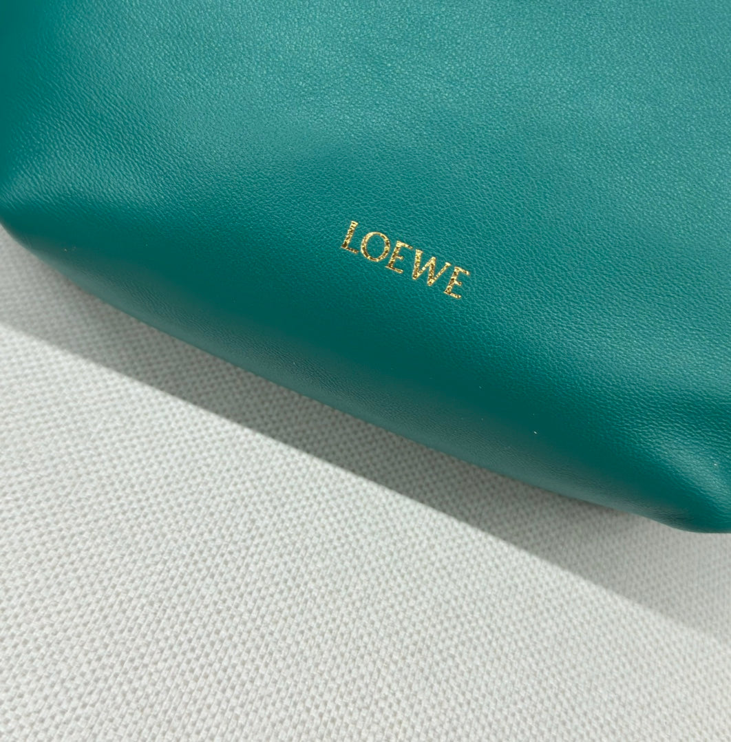 Loewe 23 Flamenco Purse Bucket in Teal Green Lambskin