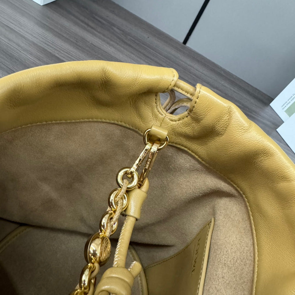Loewe 32 Flamenco Purse Bucket in Peanut Brown Lambskin
