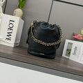 Loewe 32 Flamenco Purse Bucket in Black Lambskin