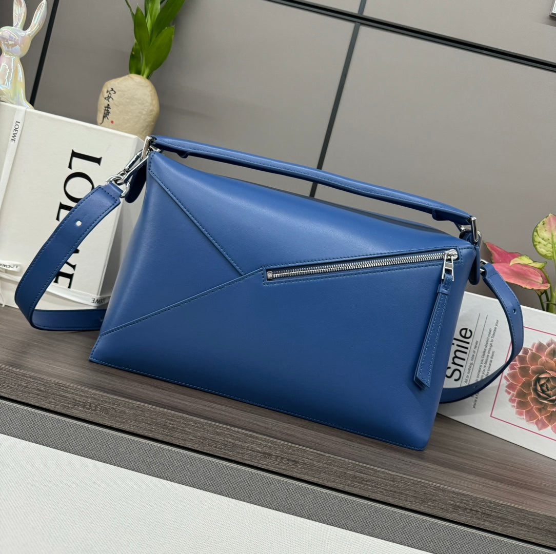 Loewe Puzzle 33 Bag in Cobalt Blue Calfskin