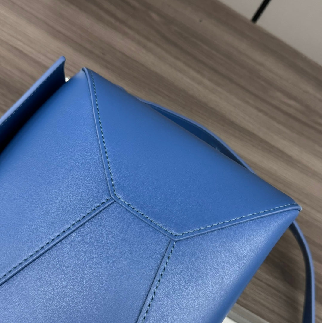 Loewe Puzzle 33 Bag in Cobalt Blue Calfskin
