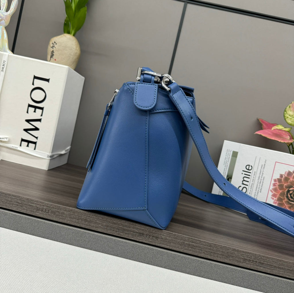 Loewe Puzzle 33 Bag in Cobalt Blue Calfskin