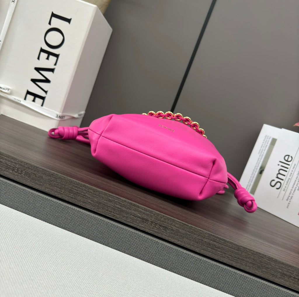 Loewe 23 Flamenco Purse Bucket in Fusica Pink Lambskin