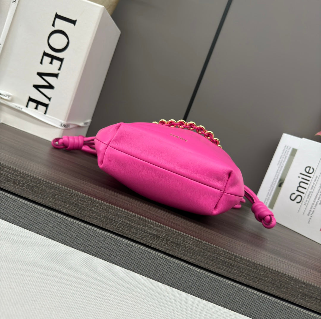 Loewe 23 Flamenco Purse Bucket in Fusica Pink Lambskin