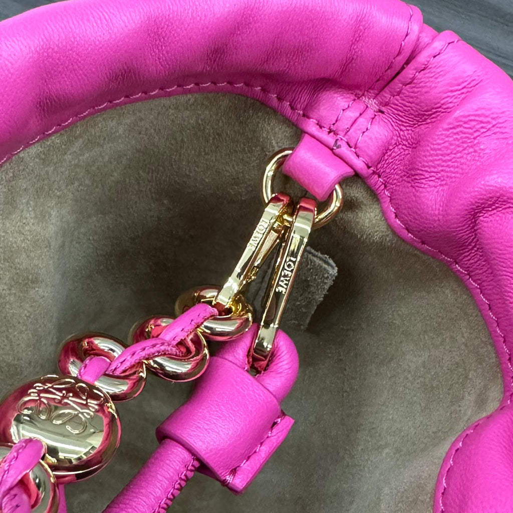 Loewe 23 Flamenco Purse Bucket in Fusica Pink Lambskin
