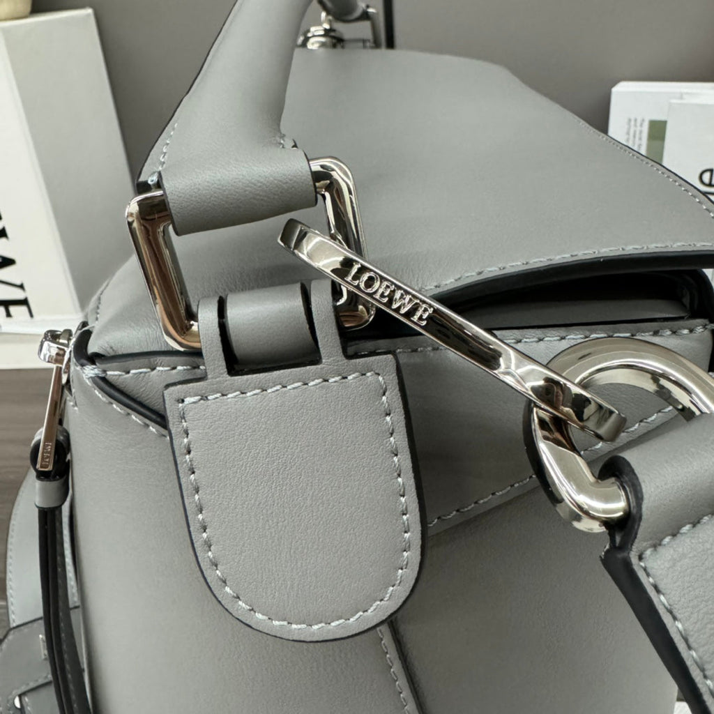 Loewe Puzzle Large 36 Bag in Gray Calfskin