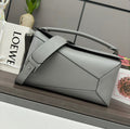 Loewe Puzzle Large 36 Bag in Gray Calfskin