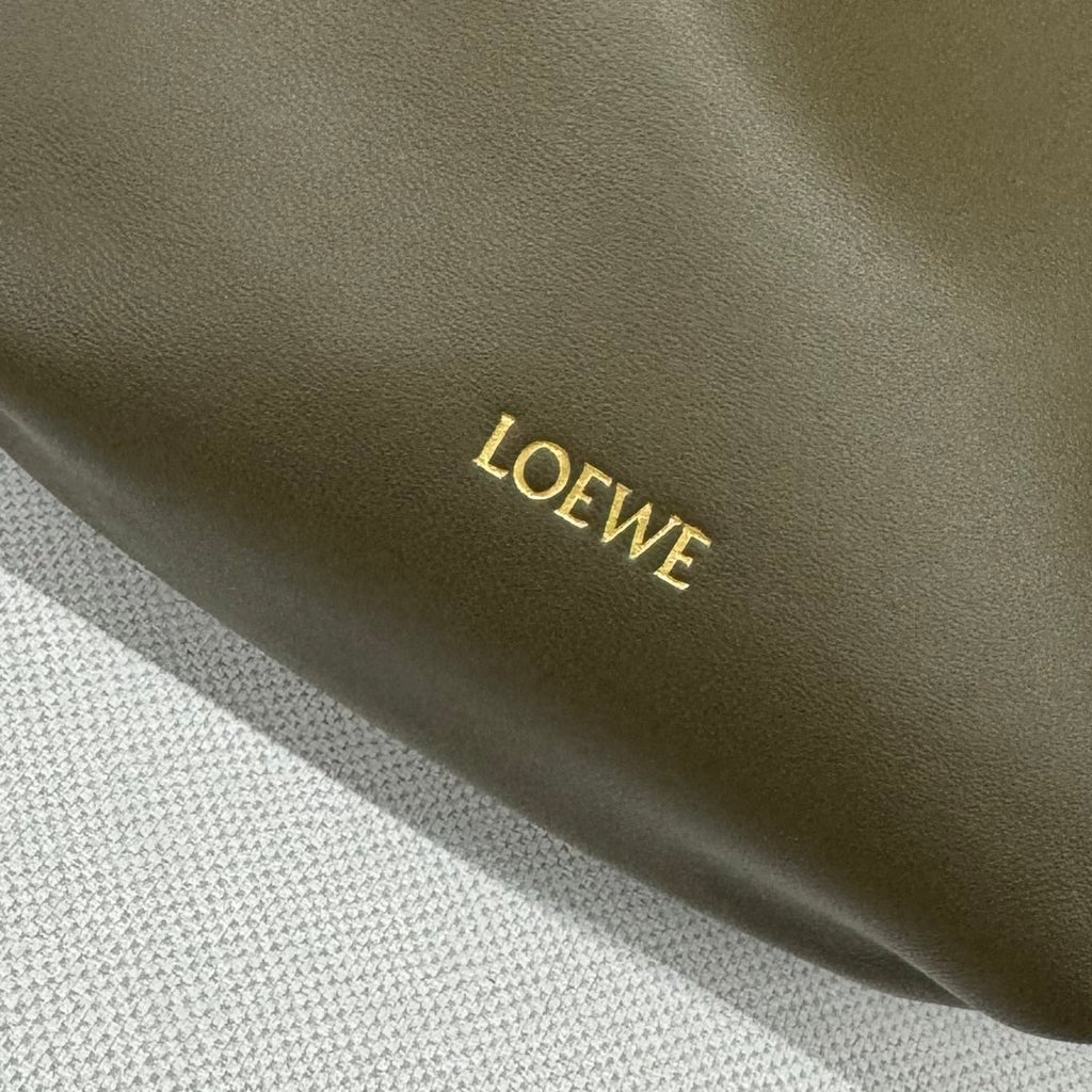 Loewe 23 Flamenco Purse Bucket in Army Green Lambskin