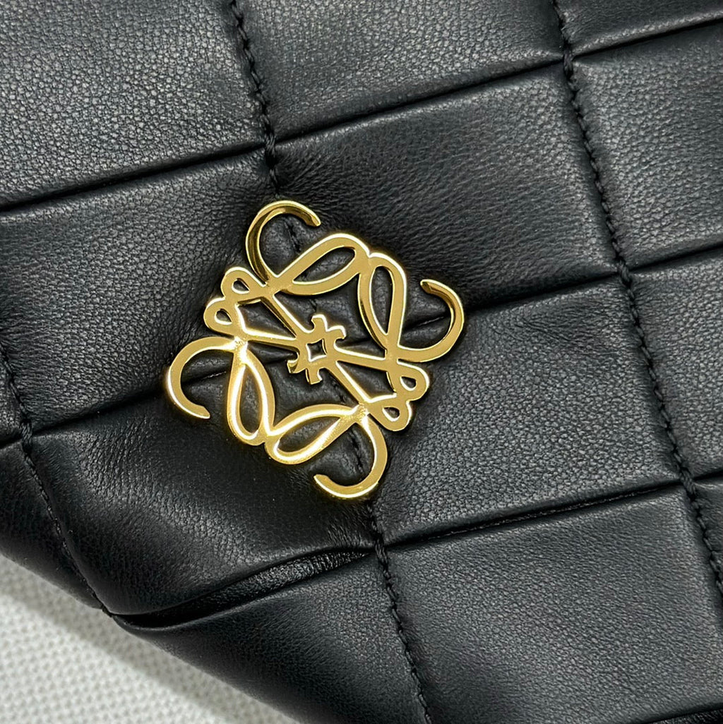 Loewe 20 Puffer Goya Bag in Black Nappa Lambskin
