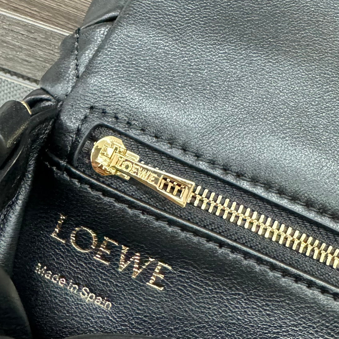 Loewe 20 Puffer Goya Bag in Black Nappa Lambskin