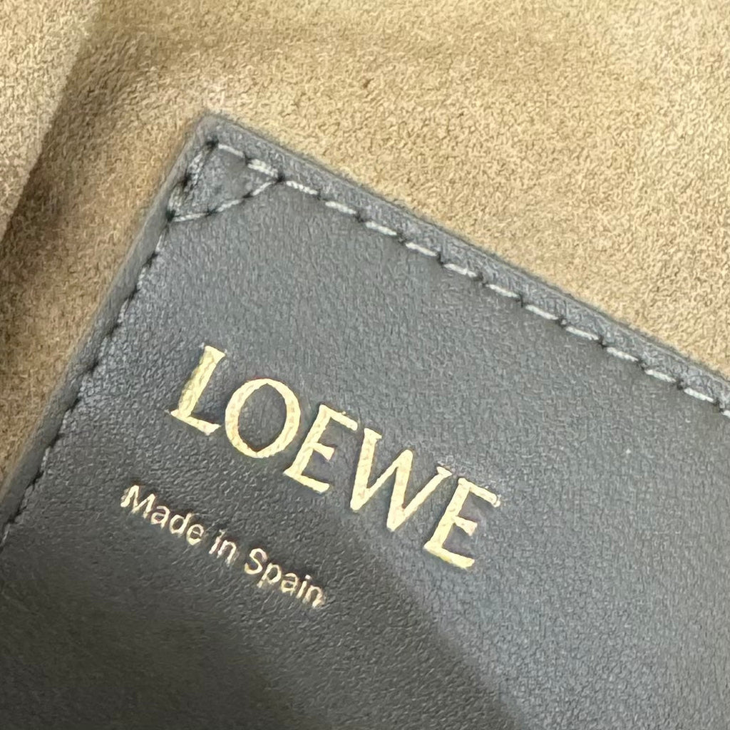 Loewe 32 Flamenco Purse Bucket in Army Green Lambskin