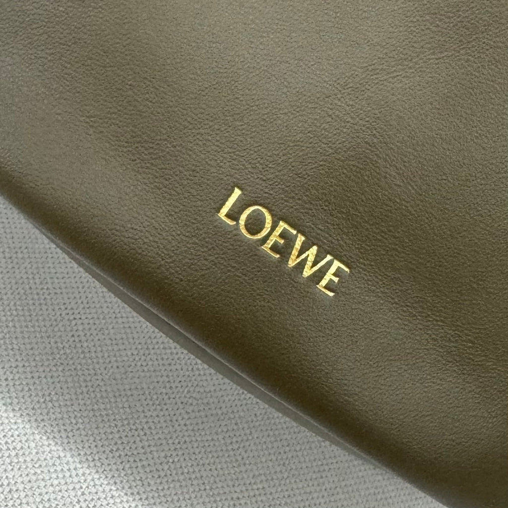 Loewe 32 Flamenco Purse Bucket in Army Green Lambskin