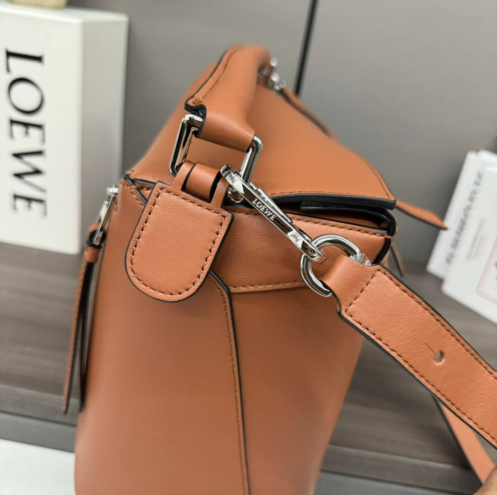 Loewe Puzzle 33 Bag in Bronze Brown Calfskin