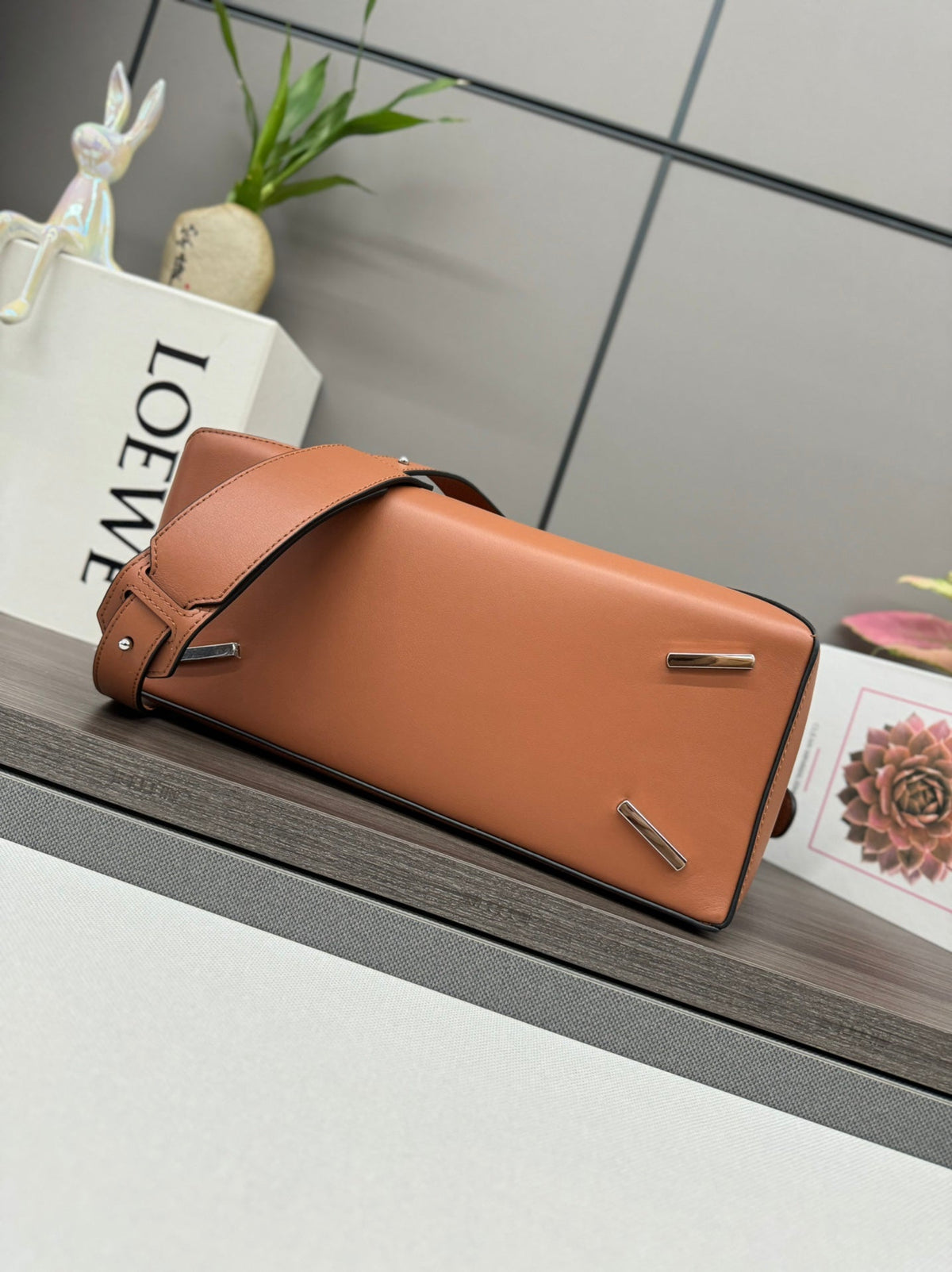 Loewe Puzzle 33 Bag in Bronze Brown Calfskin