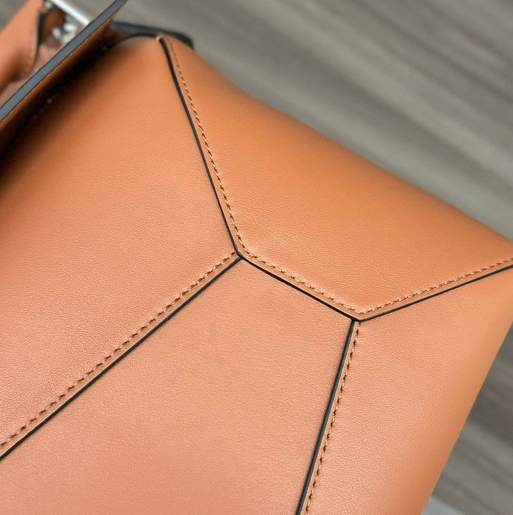Loewe Puzzle 33 Bag in Bronze Brown Calfskin