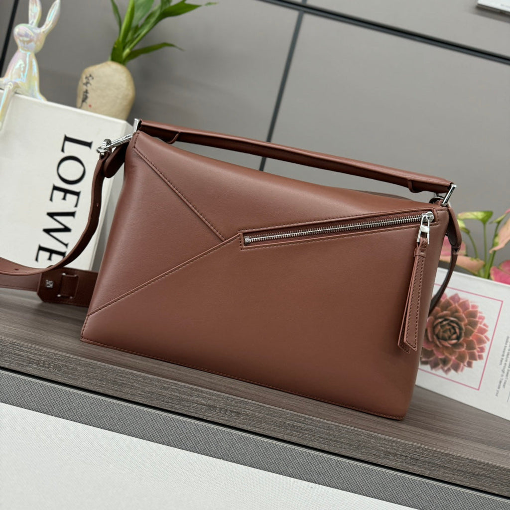 Loewe Puzzle 33 Bag in Penny Brown Calfskin