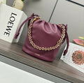 Loewe 32 Flamenco Purse Bucket in Plum Purple Lambskin