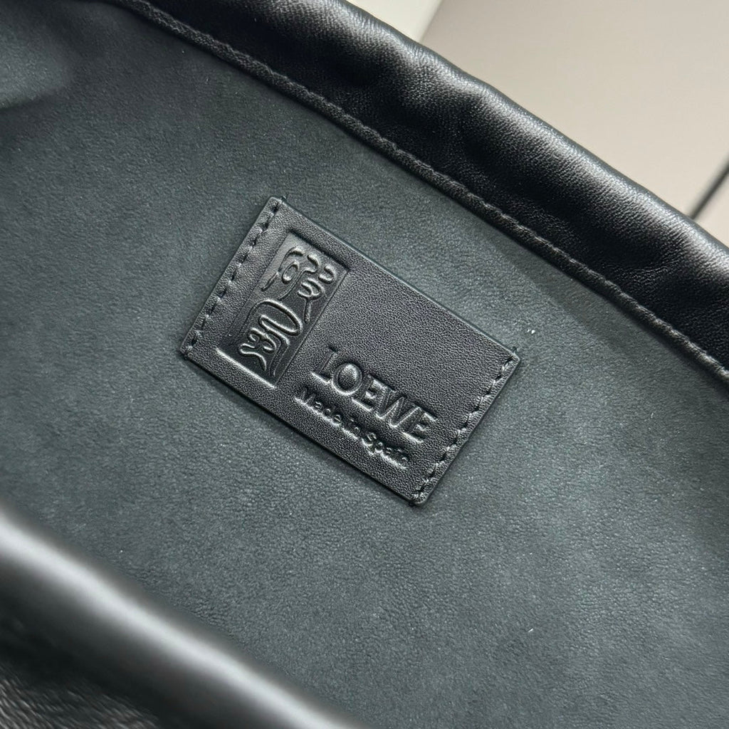 Loewe 27 Hammock Compact Bag in Black Calfskin