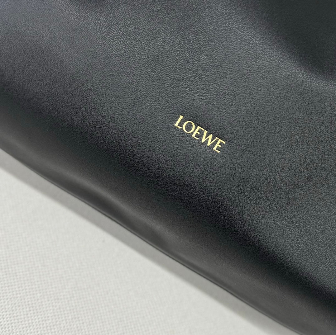 Loewe Large 41 Flamenco Purse Bucket in Black Lambskin