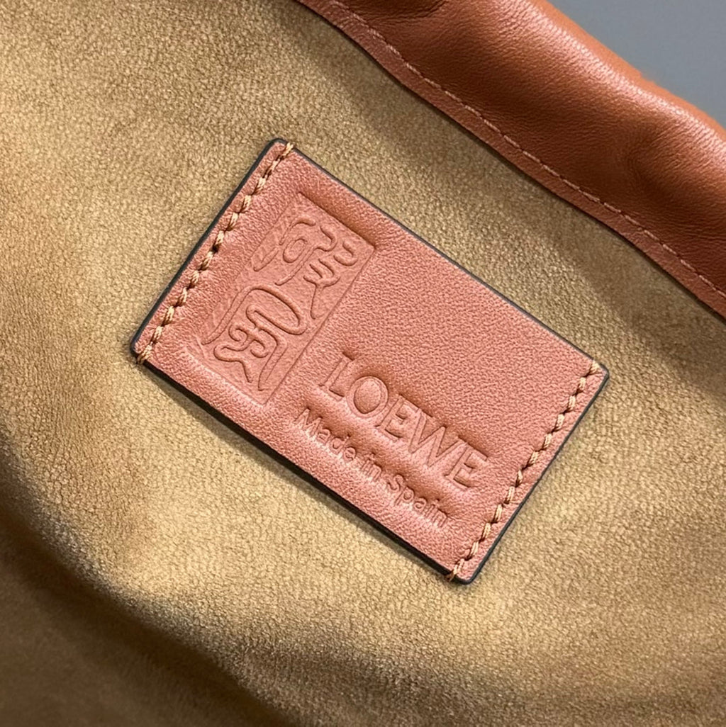 Loewe Interlaced Hobo 38 Bag in Bronze Brown Calfskin