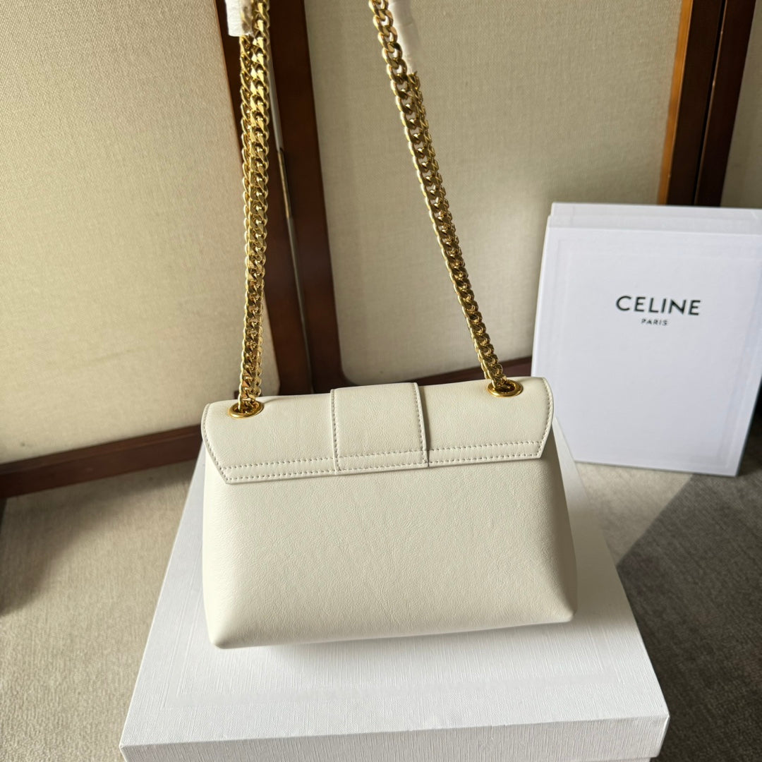 Celine Medium Victoire Bag 23 in Soft Yellow Calfskin