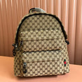 Gucci Medium Backpack 40 in Bege and Ebony Canvas