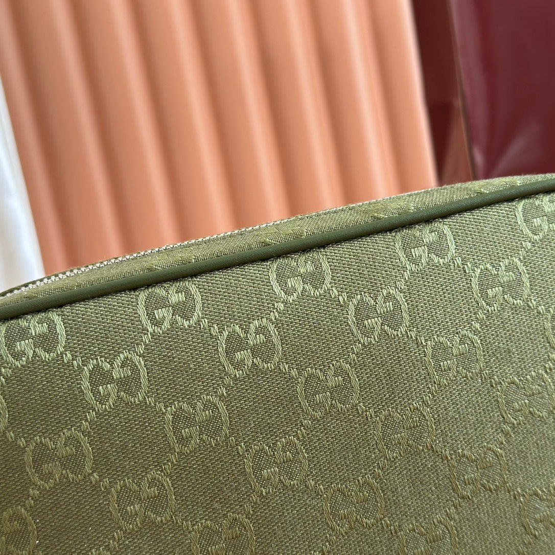 Gucci Small Crossbody Bag 23.5 in Forest Green Canvas