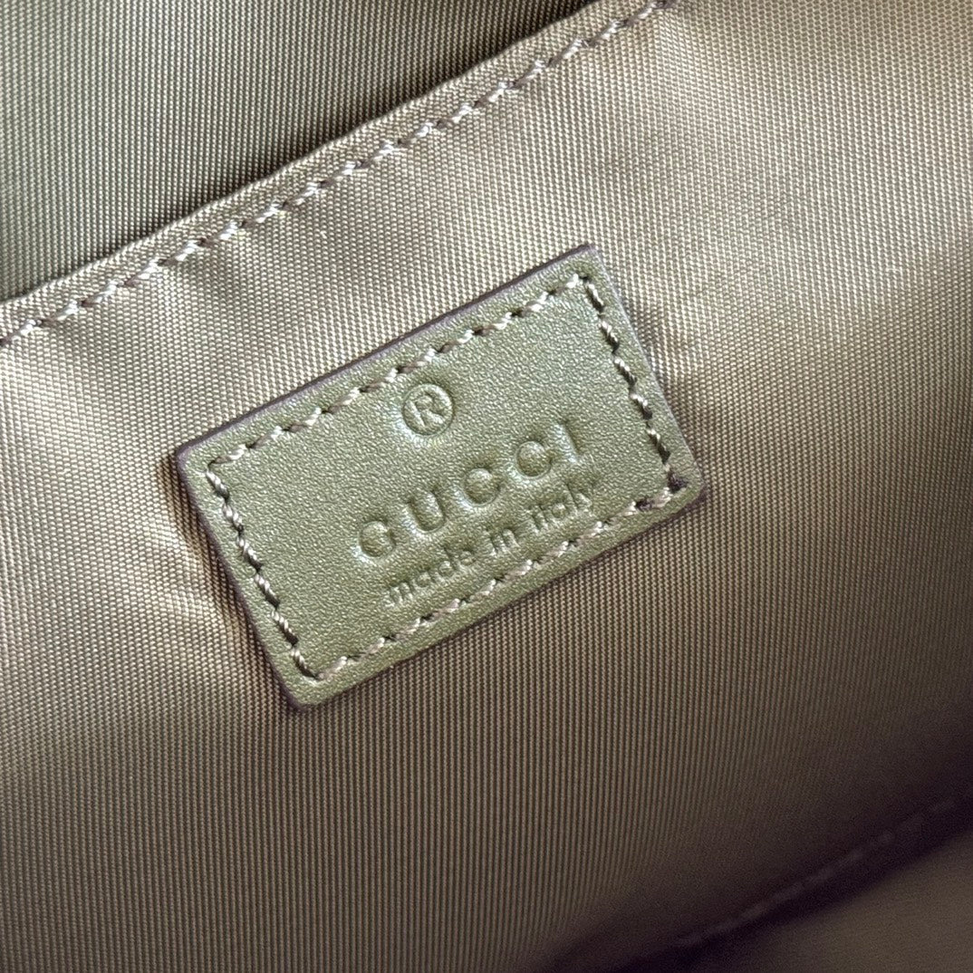 Gucci Small Crossbody Bag 23.5 in Forest Green Canvas