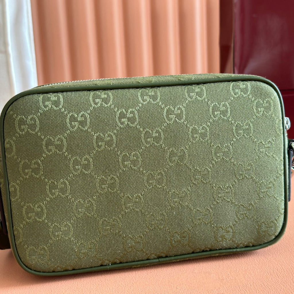 Gucci Small Crossbody Bag 23.5 in Forest Green Canvas